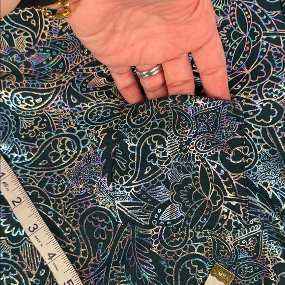 LuLaRoe Carly Shimmering Multicolor Iridescent Midi Dress Mermaidcore NWT - Picture 8 of 10